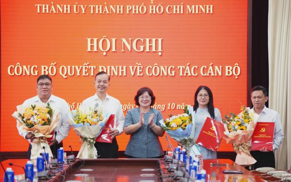 Thành ủy TP.HCM điều động 4 cán bộ về Ban Nghiên cứu phát triển