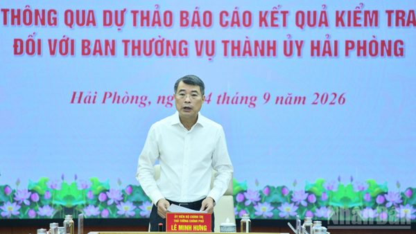 Thông qua dự thảo Báo cáo kết quả giám sát đối với Ban Thường vụ Thành ủy Hải Phòng