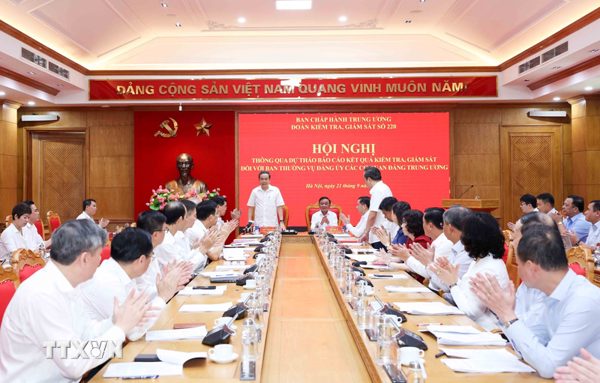 Thông qua dự thảo Báo cáo kết quả kiểm tra, giám sát đối với Ban Thường vụ Đảng ủy các cơ quan Đảng Trung ương
