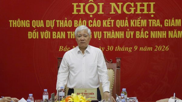 Thông qua dự thảo báo cáo kết quả kiểm tra, giám sát đợt 3 đối với Ban Thường vụ Thành ủy Bắc Ninh