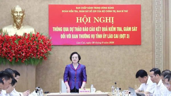 Thông qua dự thảo báo cáo kết quả kiểm tra, giám sát đợt 3 đối với Ban Thường vụ Tỉnh ủy Lào Cai