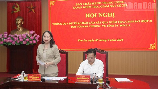 Thông qua dự thảo báo cáo kiểm tra, giám sát đợt 3 đối với Ban Thường vụ Tỉnh ủy Sơn La