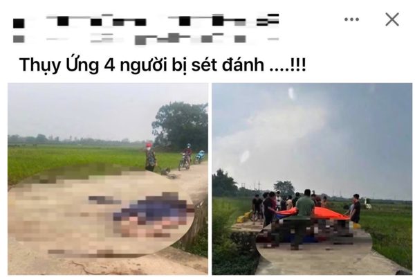 Thông tin '4 người bị sét đánh' ở Hà Nội là không chính xác