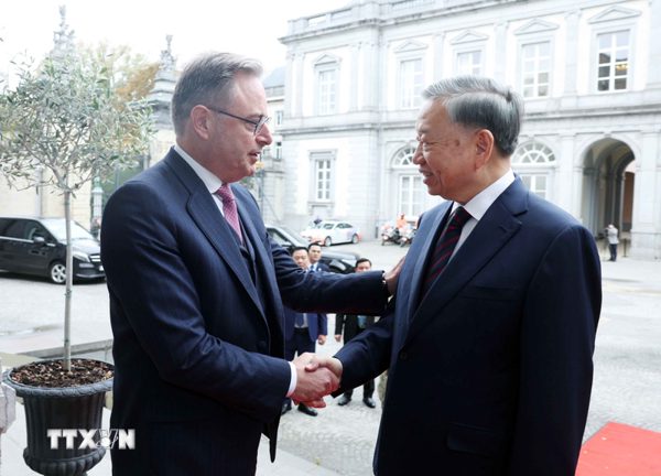 Thủ tướng Vương quốc Bỉ Bart De Wever chủ trì Lễ đón Tổng Bí thư, Chủ tịch nước Tô Lâm