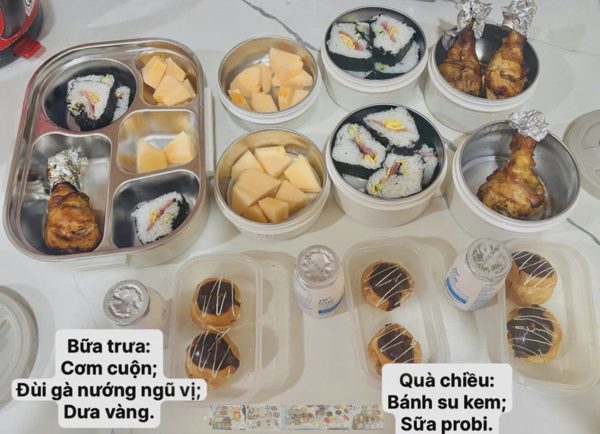 Thực đơn tôi nấu cơm trưa cho 3 con mang đi học