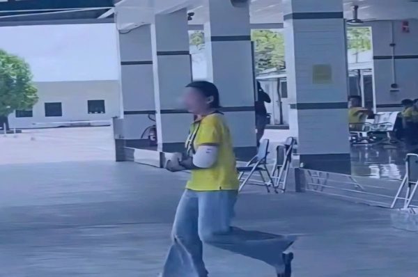 Thực hư clip người phụ nữ bó bột đi thi sát hạch lái ô tô hút 1,1 triệu view