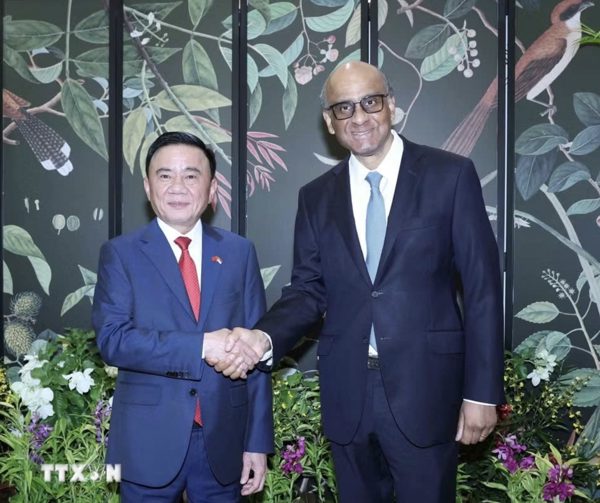 Thường trực Ban Bí thư Trần Cẩm Tú hội kiến Tổng thống Singapore