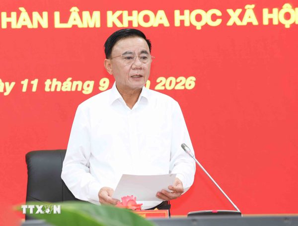 Thường trực Ban Bí thư Trần Cẩm Tú làm việc với Đảng ủy Viện Hàn lâm Khoa học xã hội Việt Nam