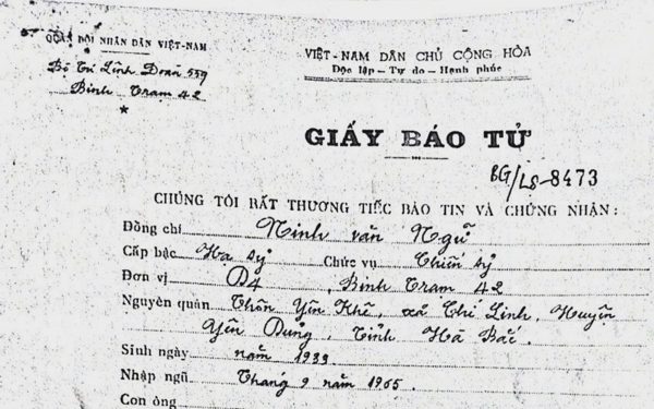 Tìm mộ liệt sĩ Ninh Văn Ngữ - quê tỉnh Hà Bắc cũ - Binh trạm 42. đoàn 559