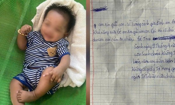 Tìm người thân cho bé trai 4 tháng tuổi bị bỏ rơi trước nhà dân