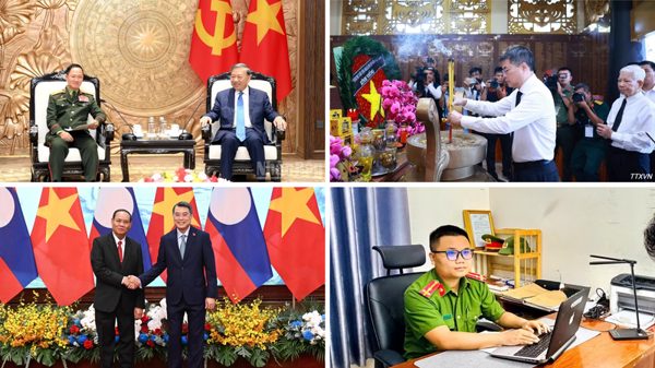 Tin nổi bật ngày 14/10: Tổng Bí thư, Chủ tịch nước tiếp Phó Thủ tướng, Bộ trưởng Quốc phòng Lào và Campuchia, Thủ tướng Lê Minh Hưng dự Lễ viếng, truy điệu và an táng hài cốt liệt sĩ tại Công viên Lê Thị Riêng