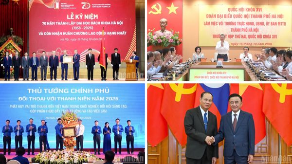 Tin nổi bật ngày 15/10: Tổng Bí thư, Chủ tịch nước Tô Lâm dự Lễ kỷ niệm 70 năm thành lập Đại học Bách khoa Hà Nội; Thủ tướng Chính phủ Lê Minh Hưng đối thoại với thanh niên