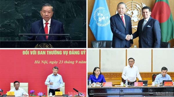 Tin nổi bật ngày 23/9: Tổng Bí thư, Chủ tịch nước phát biểu tại Đại hội đồng LHQ; Thông qua dự thảo báo cáo kết quả kiểm tra, giám sát đối với Ban Thường vụ Đảng ủy Chính phủ