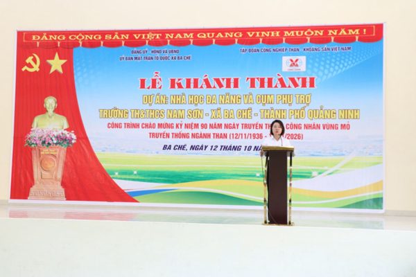 TKV khánh thành nhà đa năng Trường TH&THCS Nam Sơn