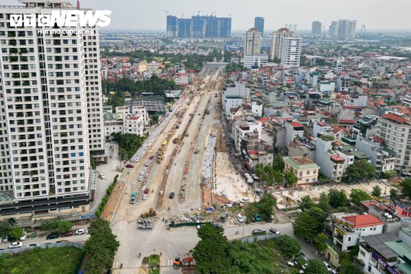 Toàn cảnh công trường Vành đai 2,5 tăng tốc thi công trước ngày về đích