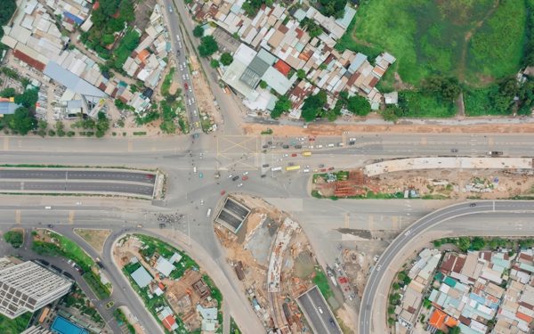Toàn cảnh dải đất 22.000m² được gỡ vướng cho nút giao An Phú và đường Lương Định Của