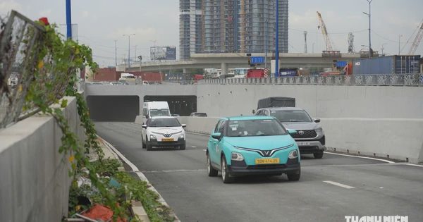 Toàn cảnh hầm chui nút giao An Phú thông xe sau trận ngập