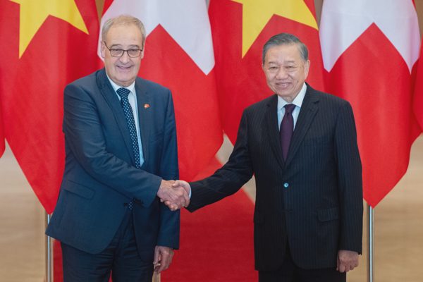 Toàn cảnh lễ đón Tổng thống Thụy Sĩ thăm chính thức Việt Nam