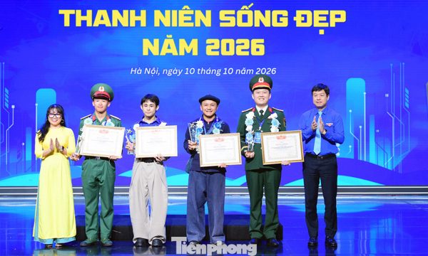 Tôn vinh 15 gương Thanh niên sống đẹp năm 2026