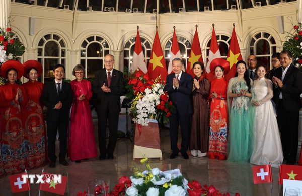 Tổng Bí thư, Chủ tịch nước Tô Lâm chủ trì chiêu đãi Tổng thống Liên bang Thụy Sĩ Guy Parmelin