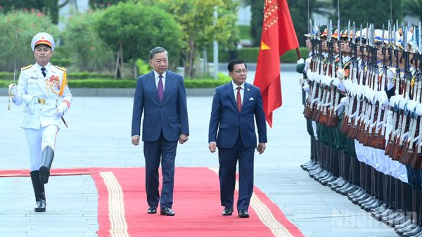 Tổng Bí thư, Chủ tịch nước Tô Lâm chủ trì Lễ đón chính thức Tổng thống Myanmar Min Aung Hlaing