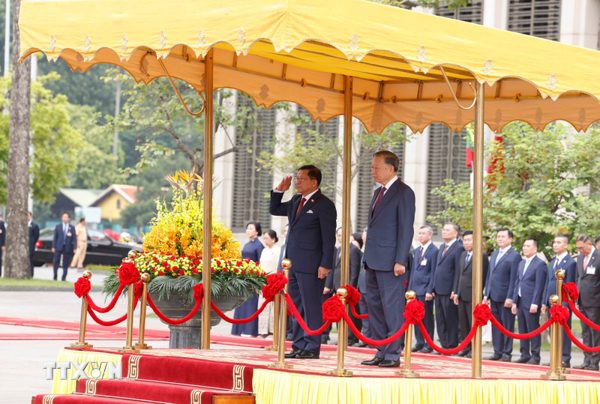 Tổng Bí thư, Chủ tịch nước Tô Lâm chủ trì Lễ đón chính thức Tổng thống Myanmar thăm chính thức Việt Nam