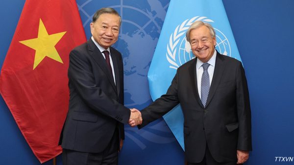 Tổng Bí thư, Chủ tịch nước Tô Lâm gặp Tổng Thư ký Liên hợp quốc António Guterres