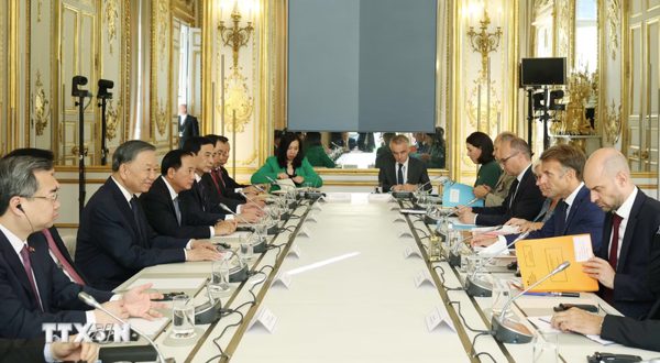 Tổng Bí thư, Chủ tịch nước Tô Lâm hội đàm với Tổng thống Pháp Emmanuel Macron