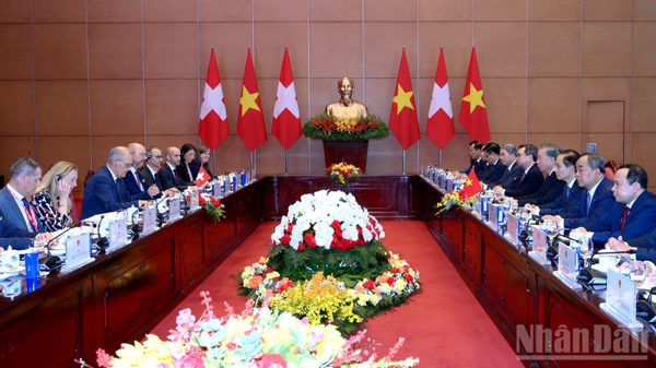 Tổng Bí thư, Chủ tịch nước Tô Lâm hội đàm với Tổng thống Thụy Sĩ Guy Parmelin