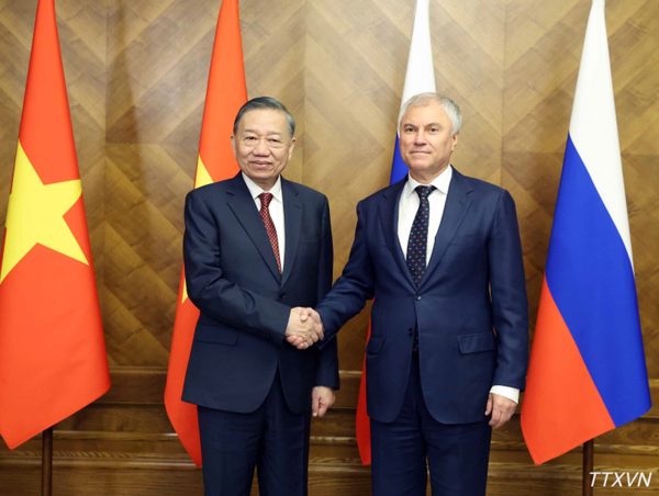 Tổng Bí thư, Chủ tịch nước Tô Lâm hội kiến Chủ tịch Duma Quốc gia Nga Vyacheslav Volodin