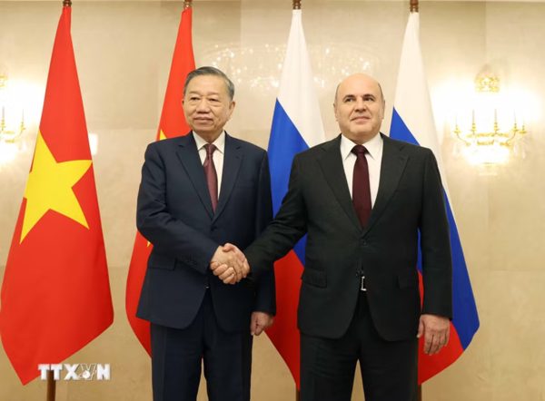 Tổng Bí thư, Chủ tịch nước Tô Lâm hội kiến Thủ tướng Nga