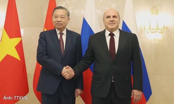 Tổng Bí thư, Chủ tịch nước Tô Lâm hội kiến Thủ tướng Nga