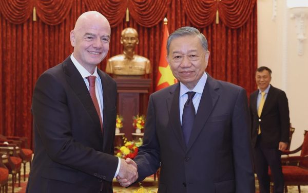 Tổng Bí thư, Chủ tịch nước Tô Lâm tiếp Chủ tịch FIFA Gianni Infantino