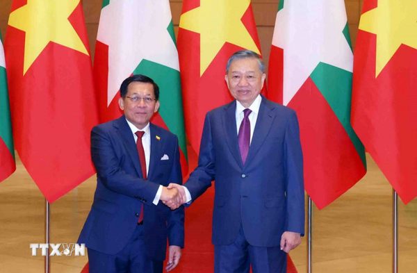 Tổng thống Myanmar và Phu nhân kết thúc chuyến thăm chính thức Việt Nam