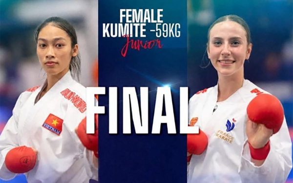 Trần Thị Cẩm Tú giành HCB Karate trẻ thế giới