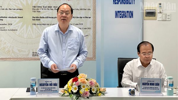 Trường đại học Bạc Liêu phải xứng đáng là nơi đào tạo nguồn nhân lực chất lượng cao của địa phương