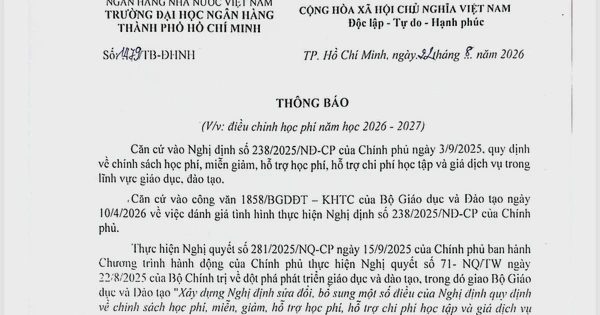 Trường ĐH Ngân hàng TP.HCM chính thức dừng thu học phí quá hạn nợ chuẩn đầu ra