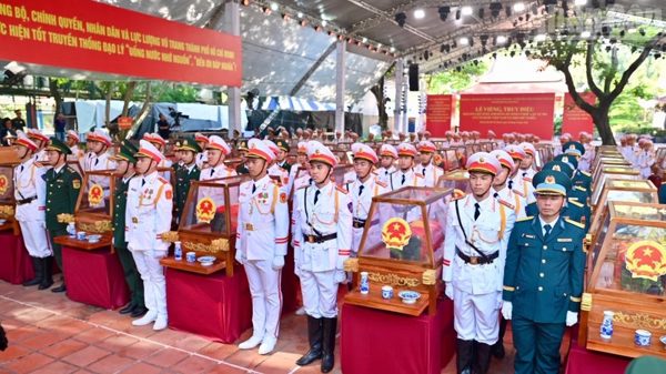 Truyền hình trực tiếp Lễ truy điệu, an táng hài cốt liệt sĩ