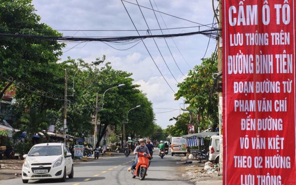 Từ mai 25-9, TP.HCM cấm ô tô đường Bình Tiên, đoạn Phạm Văn Chí - Võ Văn Kiệt