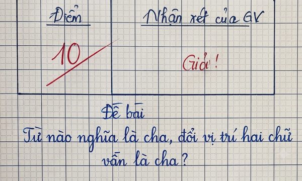 Từ nào nghĩa là 'cha', đổi vị trí hai chữ vẫn là 'cha'?