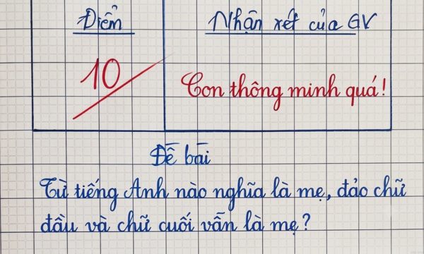 Từ nào nghĩa là mẹ, đảo chữ đầu và chữ cuối vẫn là mẹ?
