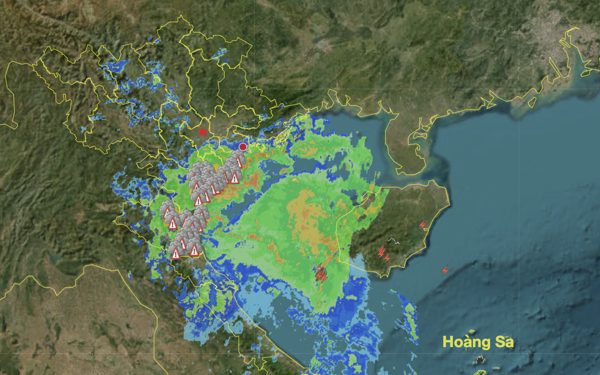 Từ nay đến 16-9: Mưa như trút từ Hà Tĩnh ra Bắc Bộ, có nơi trên 500mm