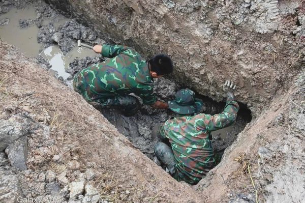 Từ nguồn tin của cựu chiến binh, tìm thấy một hài cốt liệt sĩ