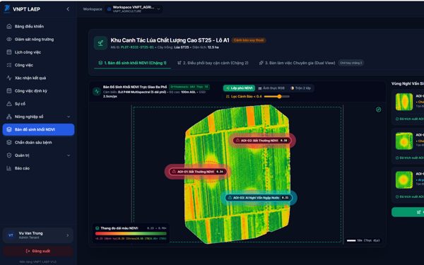 Từ những chuyến bay UAV đến dữ liệu phục vụ quản lý vùng trồng