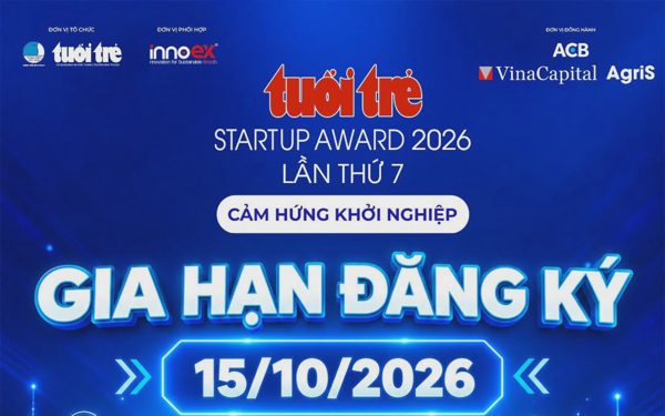 Tuổi Trẻ Startup Award 2026 gia hạn nhận hồ sơ thêm 15 ngày