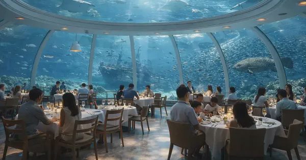 Tỷ phú Phạm Nhật Vượng đang cho xây dựng nhà hàng dưới nước lớn nhất thế giới với 1.000 chỗ ngồi tại siêu dự án 6.200ha vốn đầu tư 18 tỷ USD
