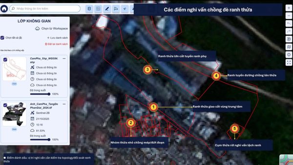 Ứng dụng công nghệ viễn thám và GeoAI: Đột phá làm sạch cơ sở dữ liệu đất đai