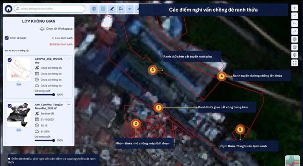 Ứng dụng viễn thám và GeoAI: Đột phá làm sạch cơ sở dữ liệu đất đai