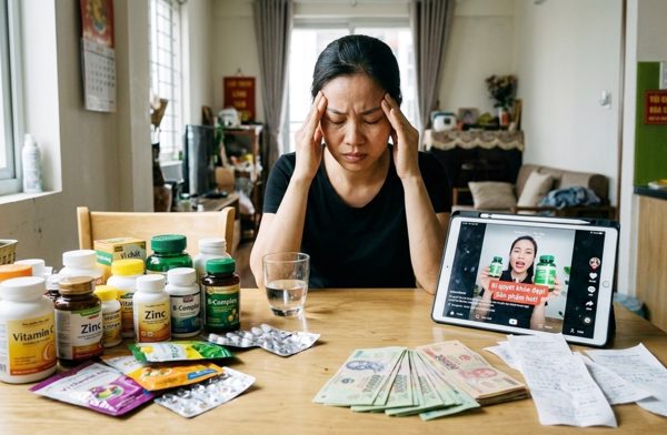 Uống vitamin theo TikTok suốt 1 năm, người phụ nữ tốn cả chục triệu vẫn đau đầu