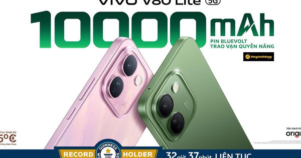 V80 Lite 5G nhận Kỷ lục Guinness thế giới™ 32 giờ 37 phút sử dụng liên tục
